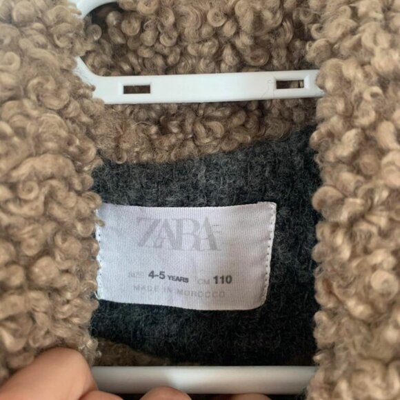 zara kids wool chic coat 4-5t - Picture 3 of 4